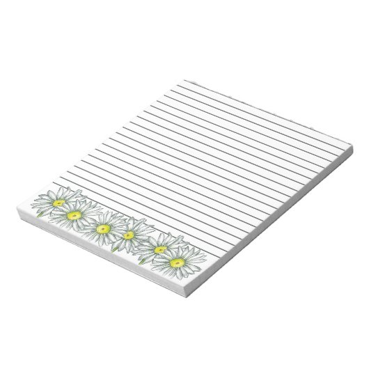 Bloc-note Dessin Fleur Faisy Gris Liné (Tourné)