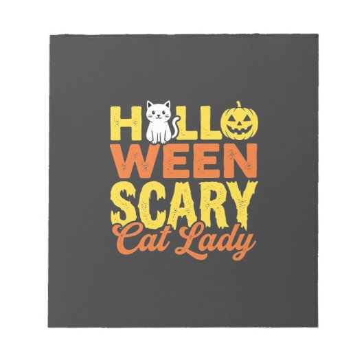 Bloc-note Dessin Halloween Dame Chat Effrayant_1 (Devant)