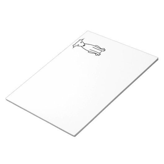 Bloc-note Dessin italien Greyhound Dog (Incliné)