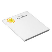 Bloc-note Dessin moderne Smiling Jaune Mette Soleil Enseigna (Incliné)