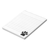 Bloc-note Dessin Paw De Chien En Noir (Tourné)