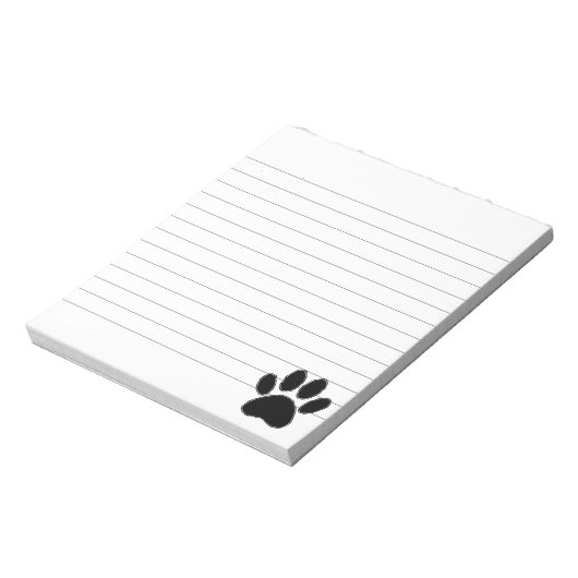 Bloc-note Dessin Paw De Chien En Noir (Tourné)