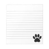Bloc-note Dessin Paw De Chien En Noir (Devant)