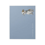 Bloc-note Dessin Pit Bull Puppy | Ajouter Votre Nom (Tourné)