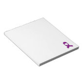 Bloc-note Dessin Ruban Violet Personnalisé (Incliné)