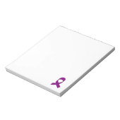 Bloc-note Dessin Ruban Violet Personnalisé (Tourné)