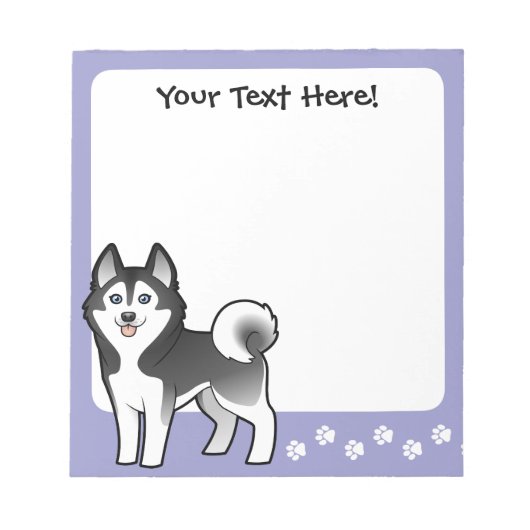 Bloc-note Dessin Sibérien Husky / Malamute d'Alaska (Devant)
