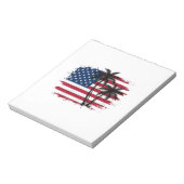 Bloc-note Dessin vectoriel de plage patriotique avec drapeau (Tourné)