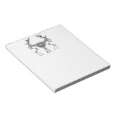 Bloc-note Dessin vintage éffrayant de squelette (Incliné)