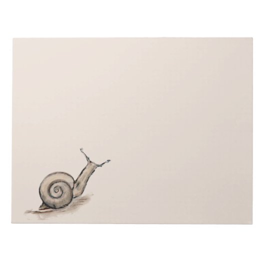 Bloc-note Dessin zen original pastel Snail (Devant)