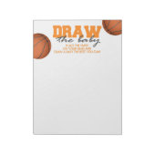 Bloc-note Dessinez le pack de jeu Baby shower de basket-ball (Tourné)