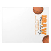 Bloc-note Dessinez le pack de jeu Baby shower de basket-ball (Devant)