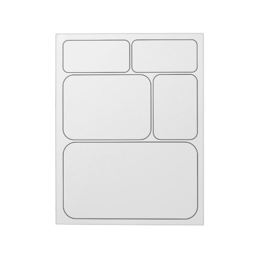 Bloc-note Dessinez vos propres BD Histoire Blank Modèles (Tourné)