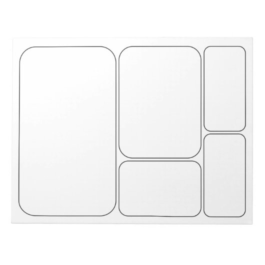 Bloc-note Dessinez vos propres BD Histoire Blank Modèles (Devant)