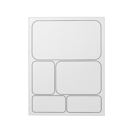 Bloc-note Dessinez vos propres BD Histoire Blank Modèles (Tourné)