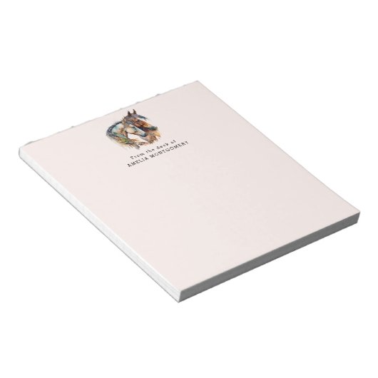 Bloc-note Deux beaux chevaux Boho occidental (Incliné)