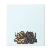 Bloc-note Deux Cairn Terriers (Devant)