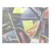 Bloc-note Deux casques d'incendie et la veste de pompier (Devant)