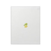 Bloc-note deux fleurs jaunes et vertes sur un arrière - plan (Tourné)