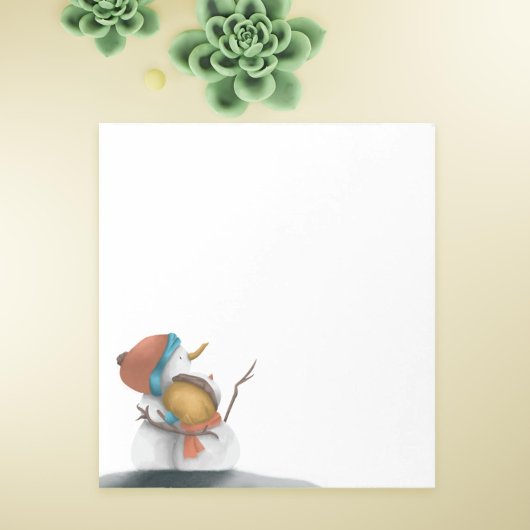 Bloc-note Deux hommes de neige qui embrassent les vacances d