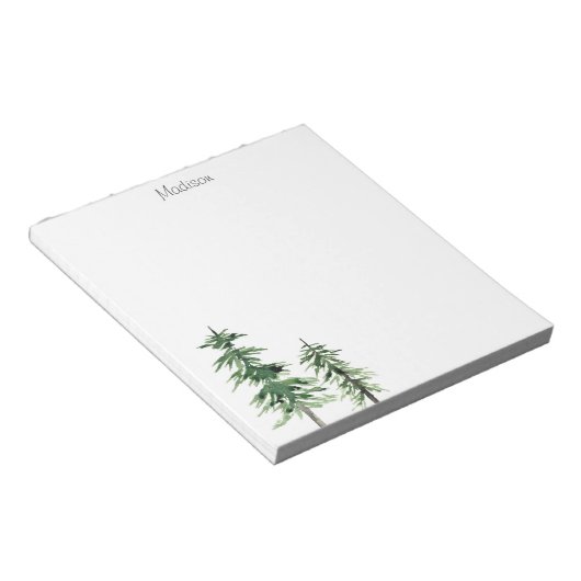 Bloc-note Deux pins aquarelles (Incliné)