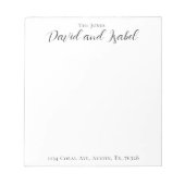 Bloc-note Deux prénoms Nom de famille Formel (Devant)