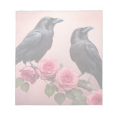 Bloc-note Deux Ravens et Roses (Devant)