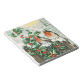 Bloc-note Deux robins on a fence in the snow (Incliné)