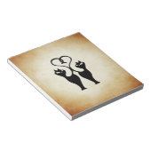 Bloc-note Deux silhouettes de chats (Incliné)