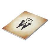 Bloc-note Deux silhouettes de chats (Tourné)