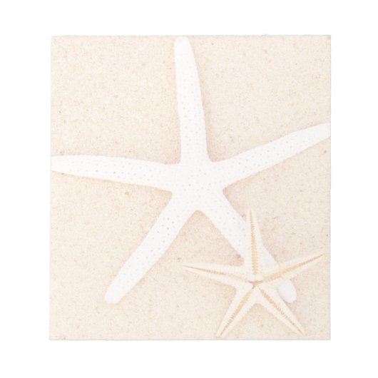 Bloc-note Deux Starfish sur une plage (Devant)