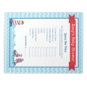 Bloc-note Devinez Le Prix Baby shower À Thème Nautique (Devant)