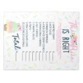 Bloc-note Devinez le prix Ice Cream Essentials Game Pack (Devant)