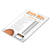 Bloc-note Devinez Qui Basketball Baby shower Pack de jeu (Incliné)