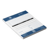 Bloc-note Devis de service professionnel de base bleu entrep (Incliné)