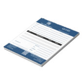 Bloc-note Devis de service professionnel de base bleu entrep (Tourné)