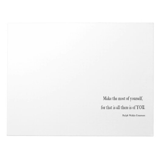 Bloc-note Devis vintage Emerson Inspirational - personnalisa (Devant)