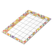 Bloc-note Devoir à la maison à carreaux de l'école brillante (Incliné)