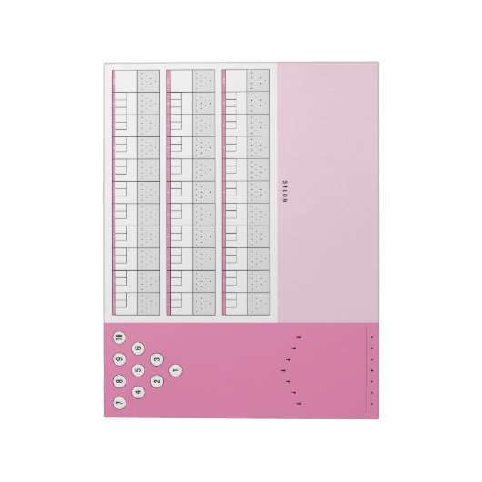 Bloc-note Diagrammes et notes du tableau de bord de Bowling (Tourné)