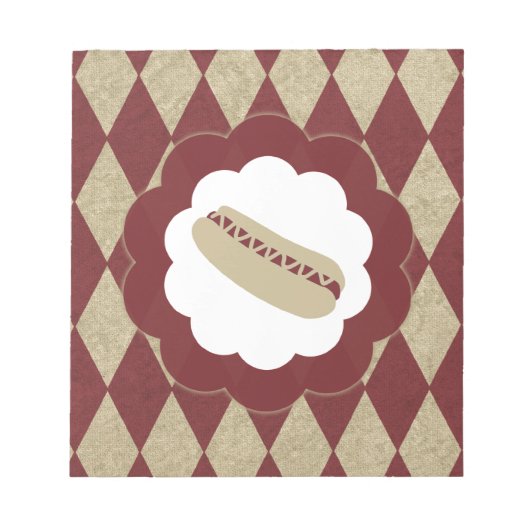Bloc-note diamants de hot dog (Devant)