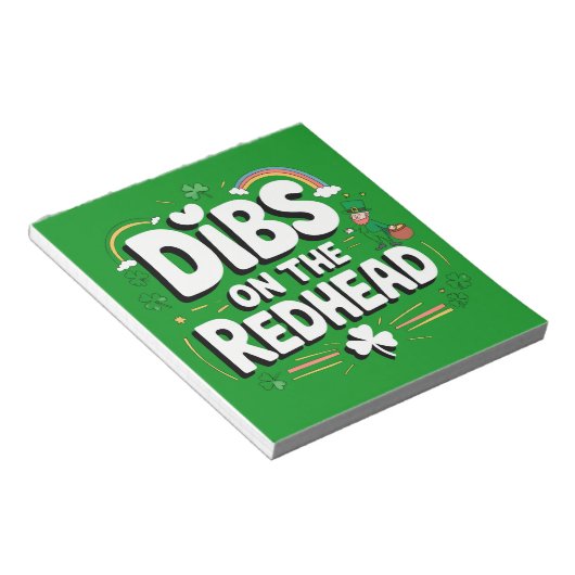Bloc-note Dibs On The Redhead Funny St Patrick's Day (Incliné)