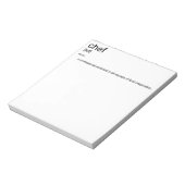 Bloc-note Dictionnaire de définition CHEF de la conception d (Tourné)