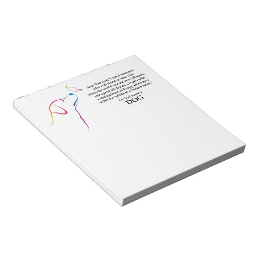 Bloc-note Dieu a fait un chien (Incliné)