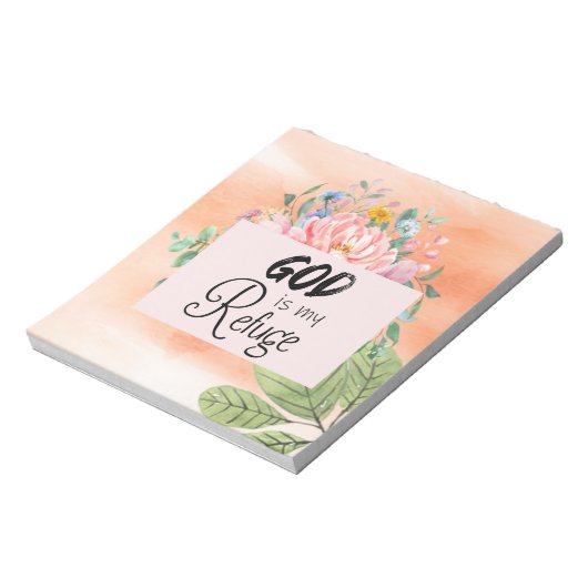 Bloc-note Dieu Élégant Est Mon Design Refuge (Tourné)