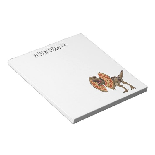 Bloc-note Dilophosaurus dessin animé (Incliné)