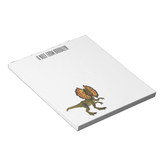 Bloc-note Dilophosaurus dessin animé (Incliné)