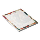 Bloc-note Dinde rétro boho patchwork d'automne (Incliné)
