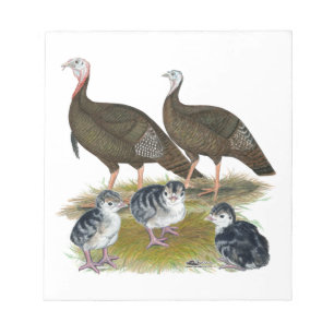 Bloc-note Dindes Famille Sauvage de l'Est