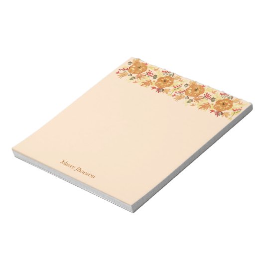 Bloc-note Dîner Citrouille Thanksgiving (Tourné)