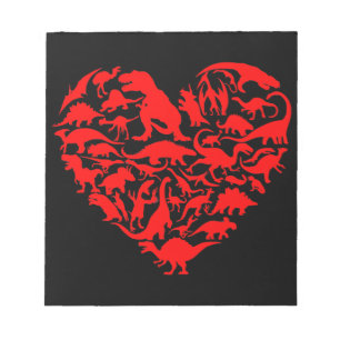Bloc-note Dinosaur Amour Coeur Cute Valentines Jour Garçons 